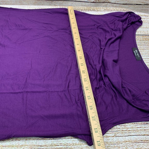 Amore All.F.Y Purple Ruched Blouse Stretch Tank Top XX-Large New Made in USA - Picture 4 of 7